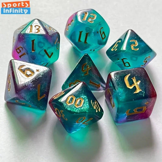 Double Colors Gold Font Digital Dice Kit for TRPG RPG